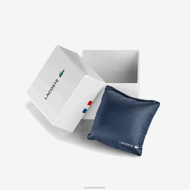 Lacoste 12.12 3 wijzers horloge - zwart met siliconen band 0828H2315 zwart 000 Heren