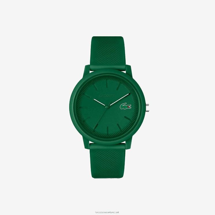Lacoste 12.12 horloge met groene siliconen band 0828H2198 groen 000 Heren