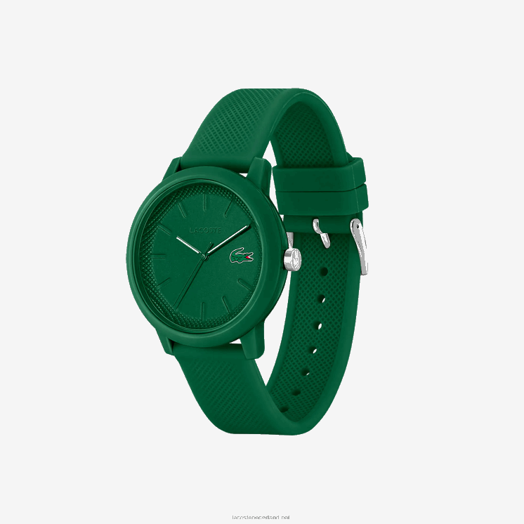 Lacoste 12.12 horloge met groene siliconen band 0828H2198 groen 000 Heren