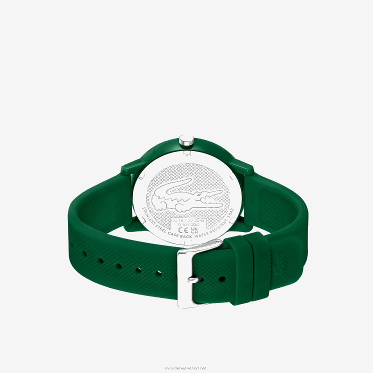 Lacoste 12.12 horloge met groene siliconen band 0828H2198 groen 000 Heren