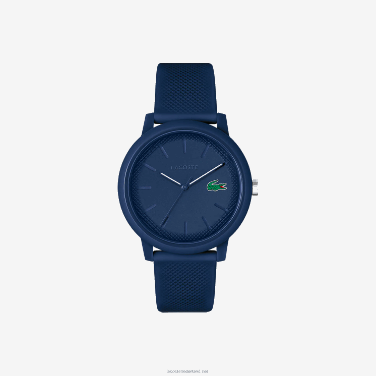 Lacoste Horloge met blauwe siliconen band 12.12 0828H2204 blauw 000 Heren