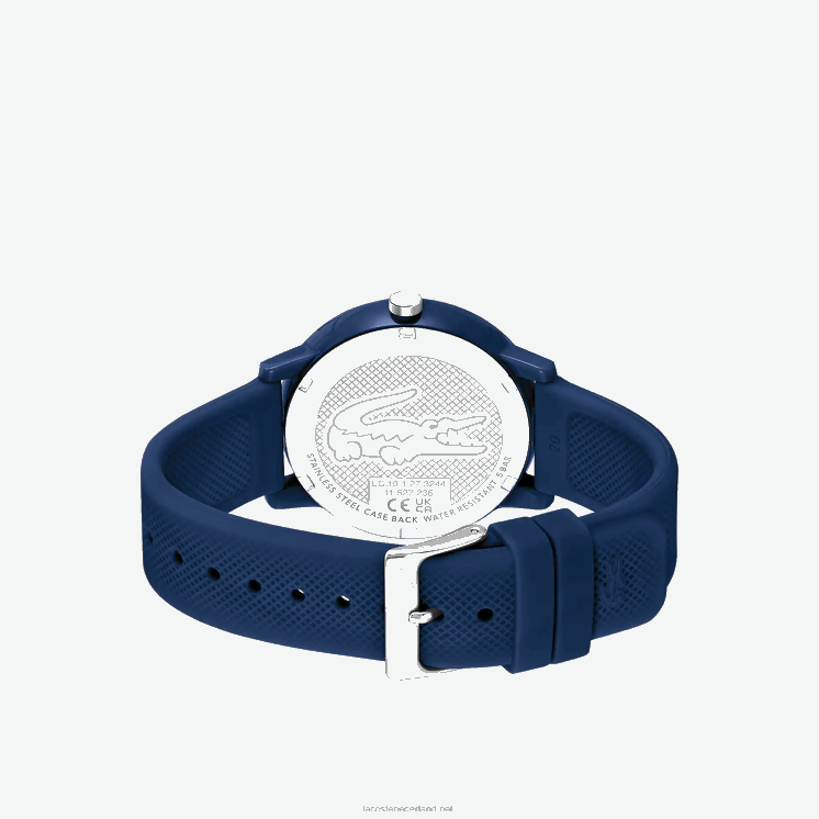 Lacoste Horloge met blauwe siliconen band 12.12 0828H2204 blauw 000 Heren