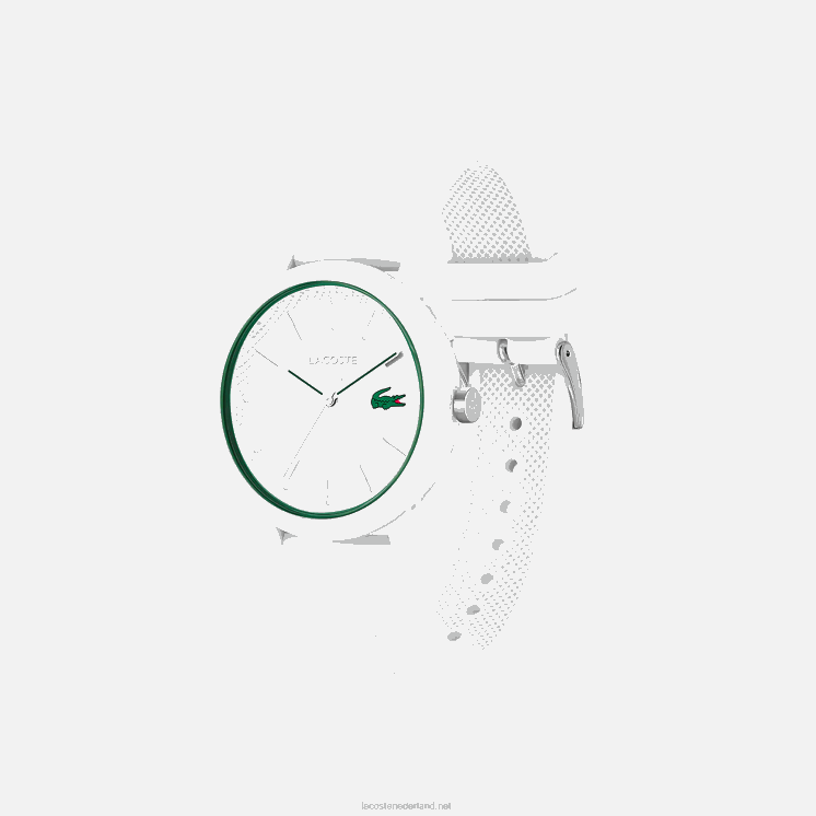 Lacoste Horloge met witte siliconen band 12.12 0828H2203 wit 000 Heren