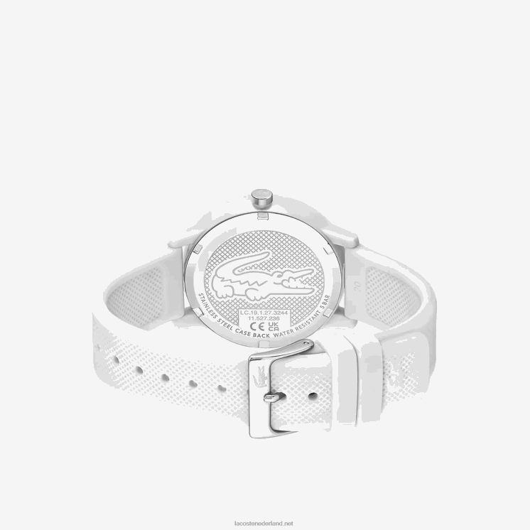 Lacoste Horloge met witte siliconen band 12.12 0828H2203 wit 000 Heren