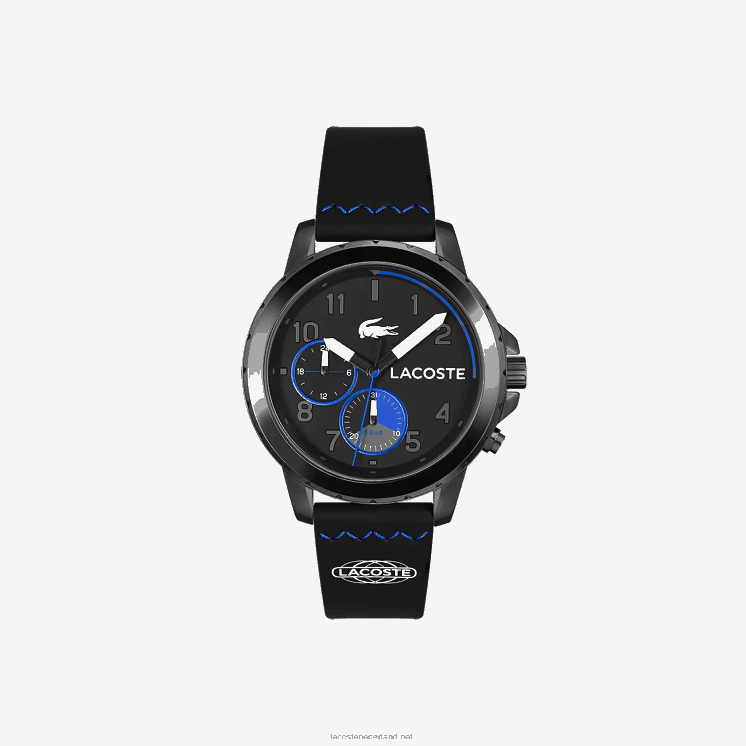 Lacoste endurance multifunctioneel zwart siliconen horloge 0828H2199 zwart 000 Heren