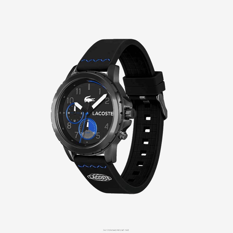 Lacoste endurance multifunctioneel zwart siliconen horloge 0828H2199 zwart 000 Heren