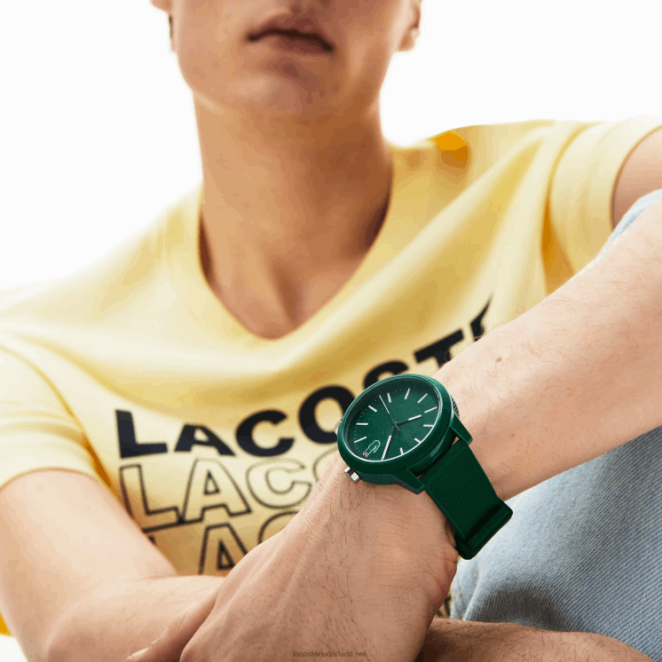 Lacoste groene siliconen band 12.12 horloge 0828H2256 groen 000 Heren