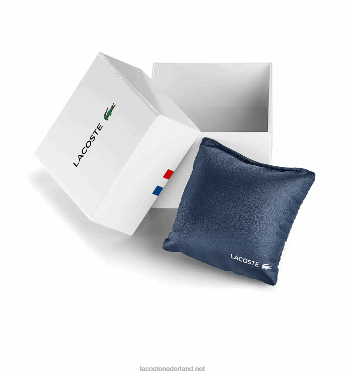 Lacoste heren urban horloge met zwarte leren band band 0828H2312 zwart 000 Heren