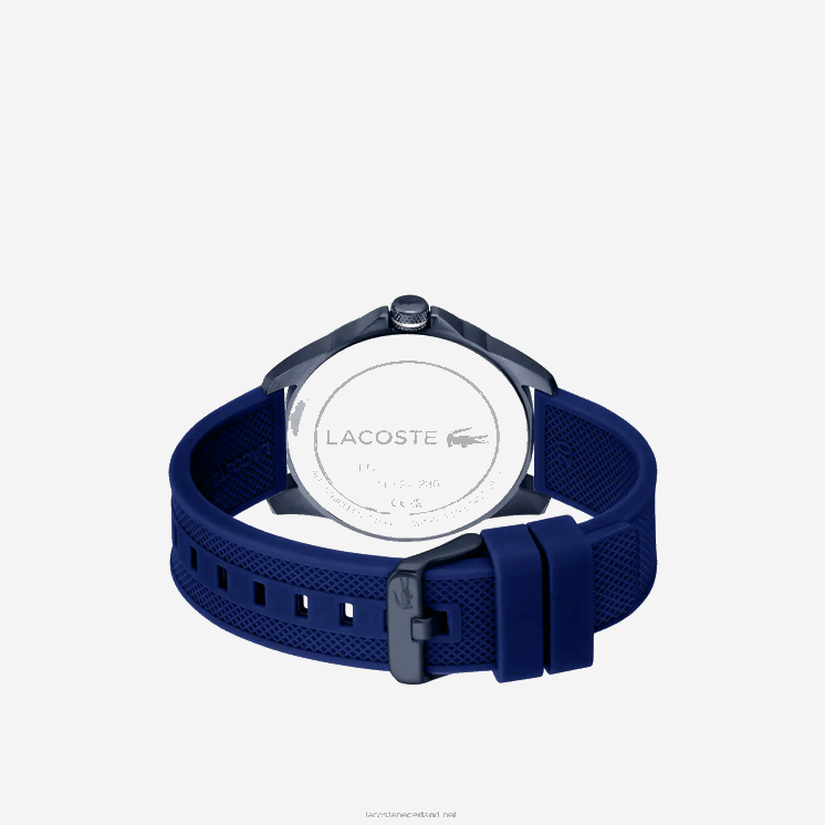 Lacoste le croc 3 wijzers blauw siliconen horloge 0828H2298 blauw 000 Heren