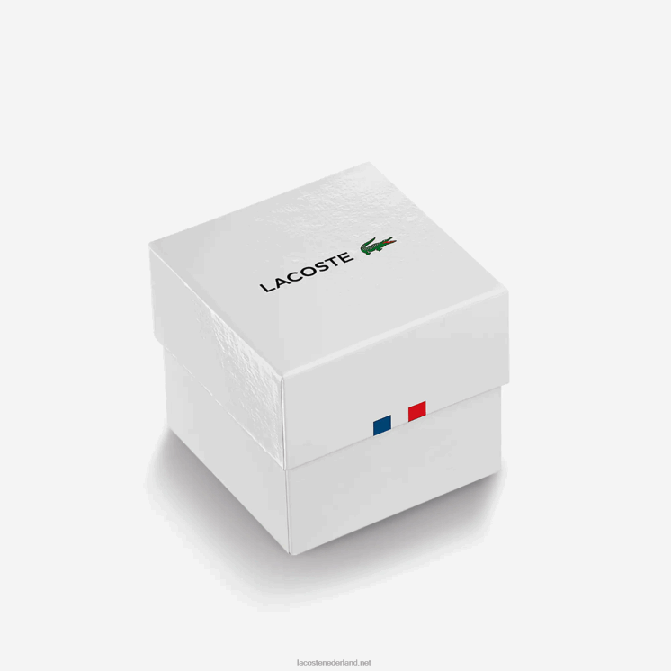 Lacoste le croc 3 wijzers blauw siliconen horloge 0828H2298 blauw 000 Heren