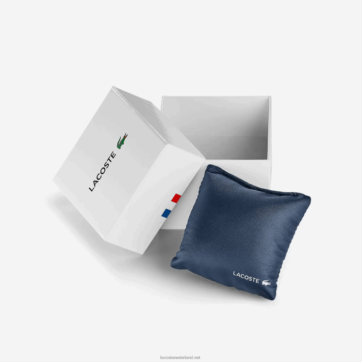 Lacoste le croc 3 wijzers blauw siliconen horloge 0828H2298 blauw 000 Heren