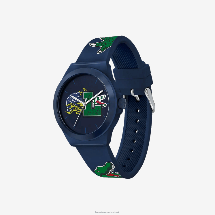 Lacoste neocroc horloge met blauwe siliconen band 0828H2207 blauw 000 Heren