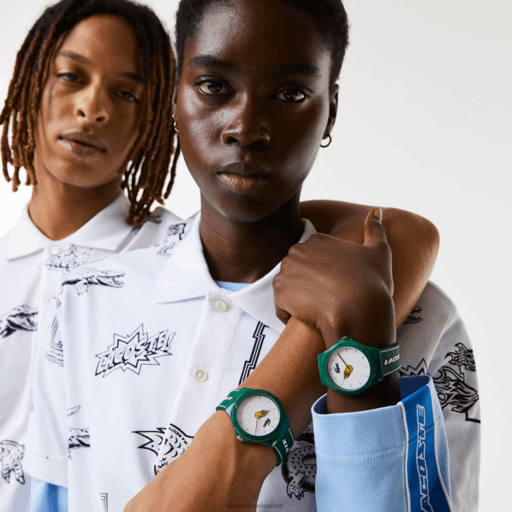 Lacoste neocroc horloge met groene siliconen band 0828H2206 groen 000 Heren