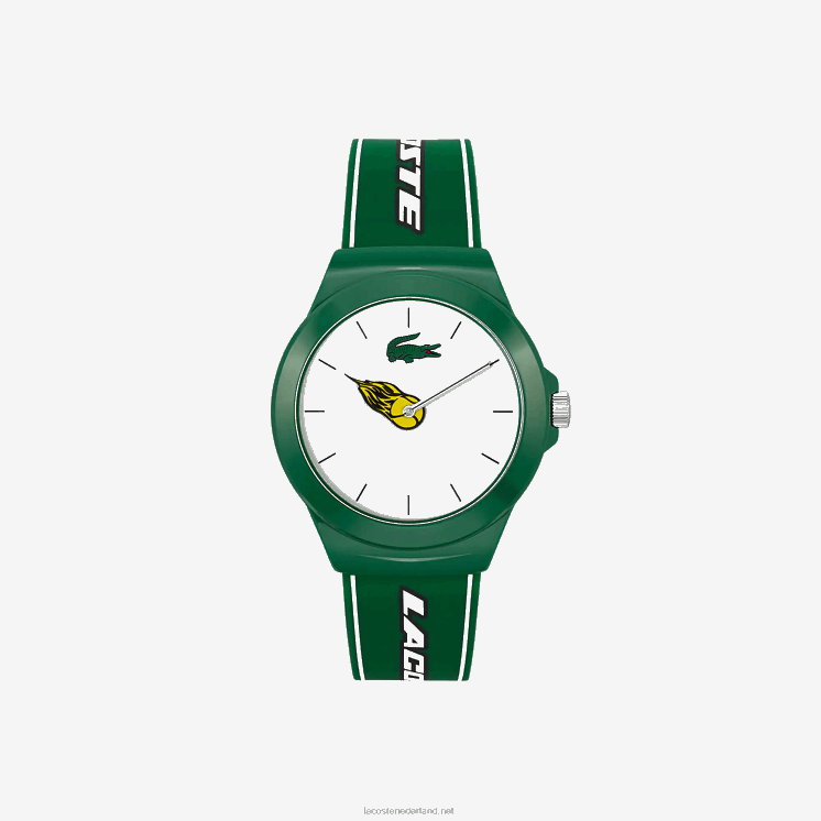 Lacoste neocroc horloge met groene siliconen band 0828H2206 groen 000 Heren