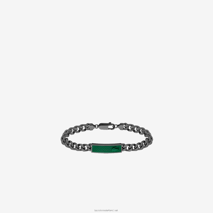 Lacoste set&match armband 0828H2211 zwart staal 033 Heren