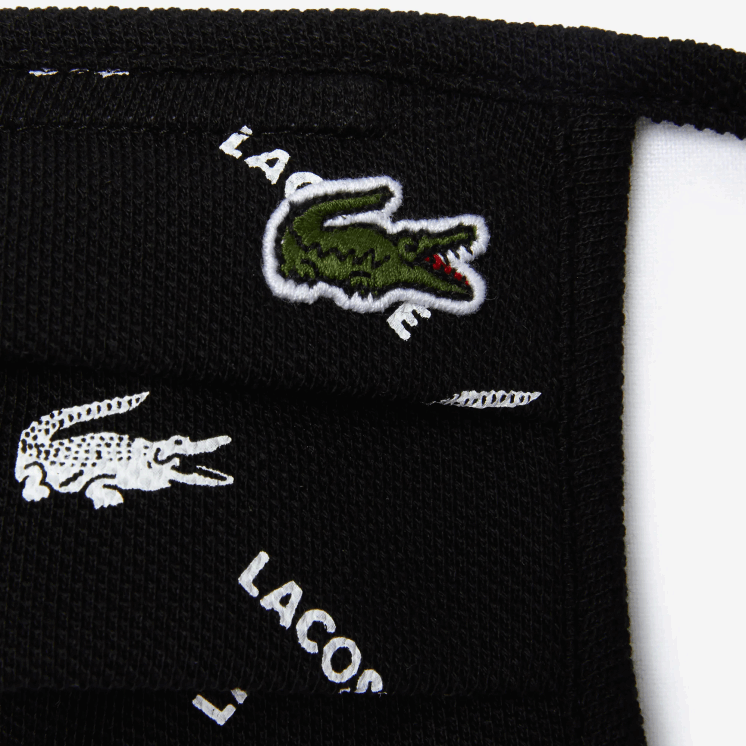 Lacoste l.12.12 gezichtsbescherming verstelbare maskers 3-pack 0828H2273 zwart groen wit 299 Heren