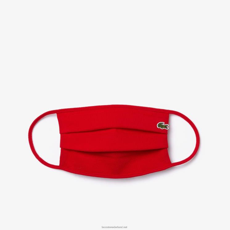 Lacoste l.12.12 gezichtsbeschermingsmasker van piqué katoen 0828H2321 rood 240 Heren