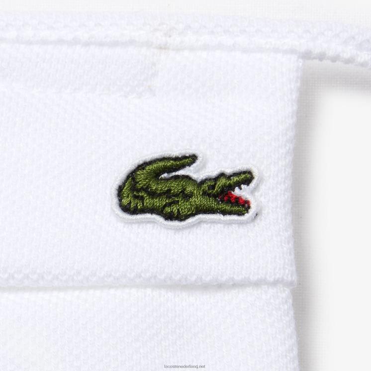 Lacoste l.12.12 gezichtsbeschermingsmasker van piqué katoen 0828H2322 wit 001 Heren