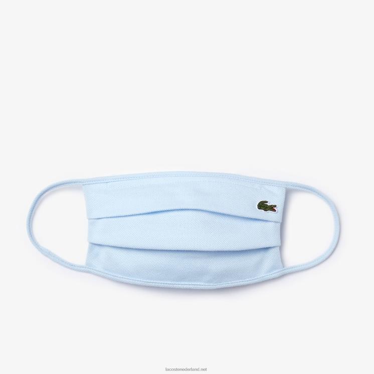 Lacoste l.12.12 gezichtsbeschermingsmasker van piqué katoen 0828H2323 lichtblauw t01 Heren