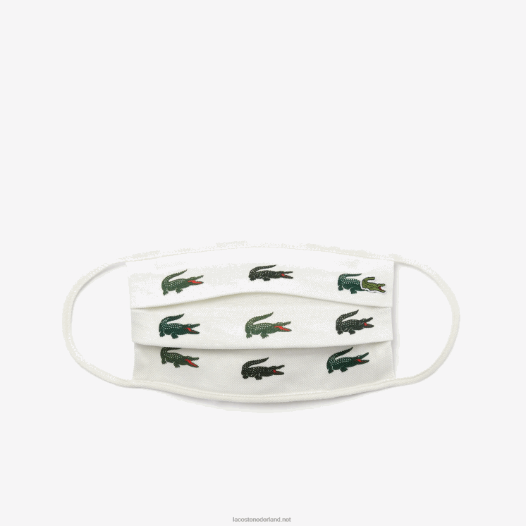 Lacoste l.12.12 katoenen mondkapjes 3-pack 0828H2290 groen wit 2bt Heren