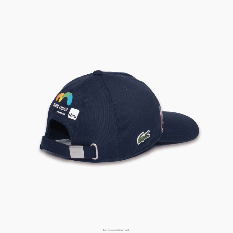 Lacoste Miami open Miami grafische hoed 0828H2338 marineblauw 166 Heren