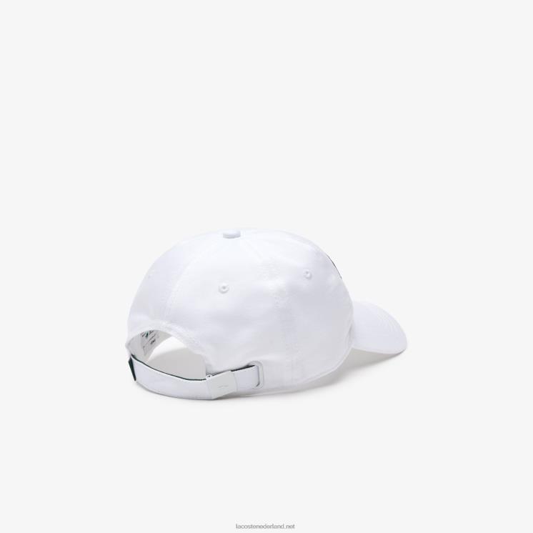 Lacoste contrasterende badgedop 0828H2238 wit 001 Heren