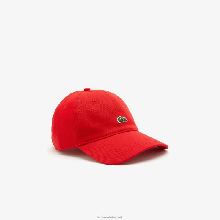 Lacoste kepermuts van biologisch katoen 0828H2149 rood 240 Heren