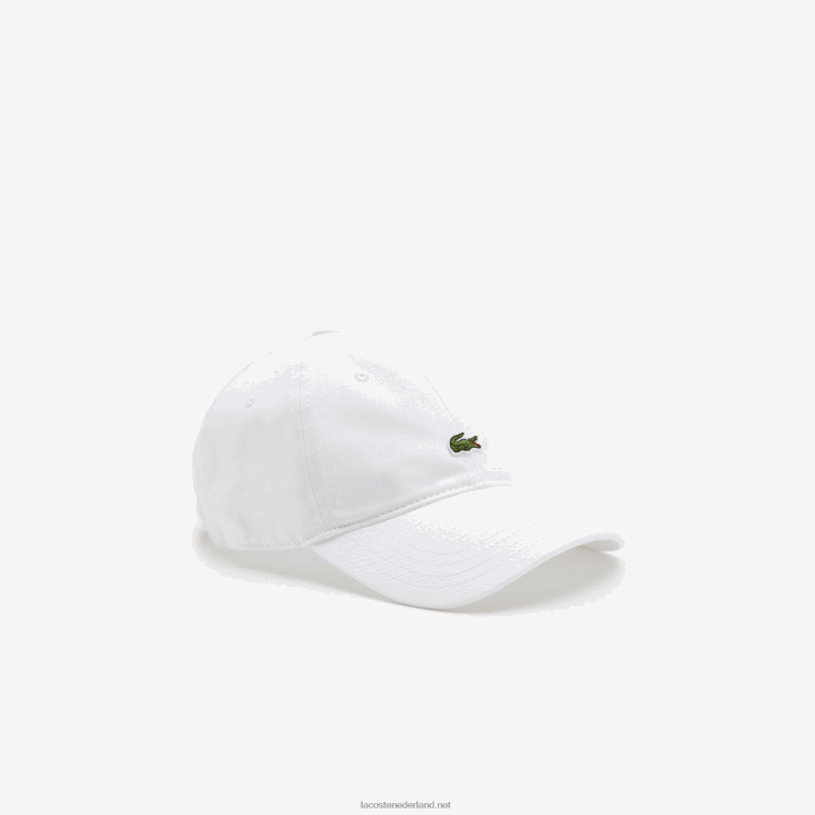 Lacoste kepermuts van biologisch katoen 0828H2150 wit 001 Heren