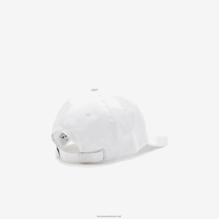 Lacoste kepermuts van biologisch katoen 0828H2150 wit 001 Heren