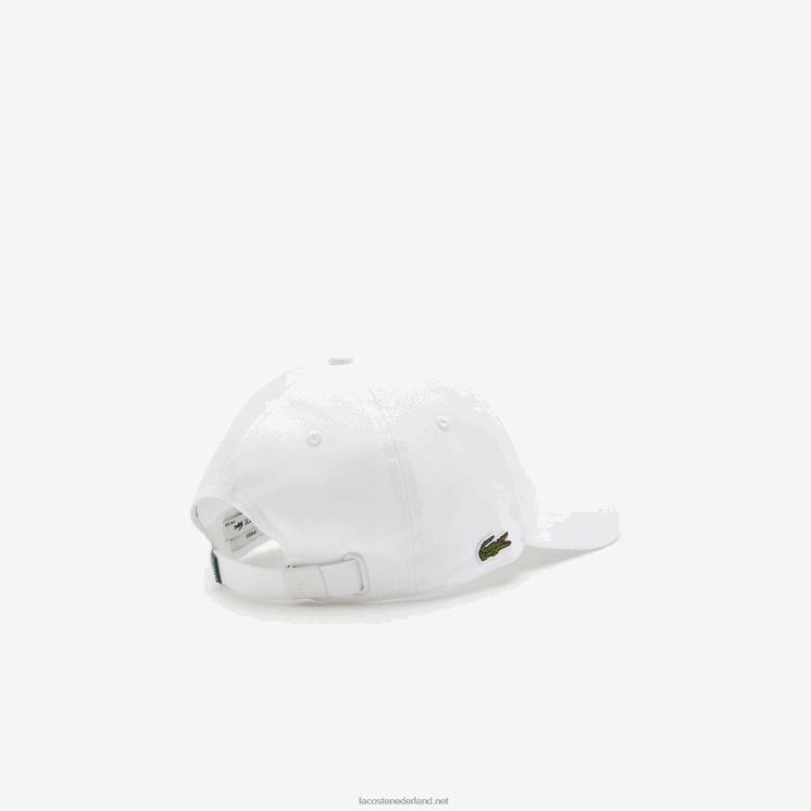 Lacoste kepermuts van biologisch katoen 0828H2180 wit 001 Heren