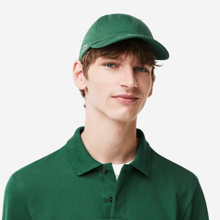 Lacoste kepermuts van biologisch katoen 0828H2286 groen 132 Heren