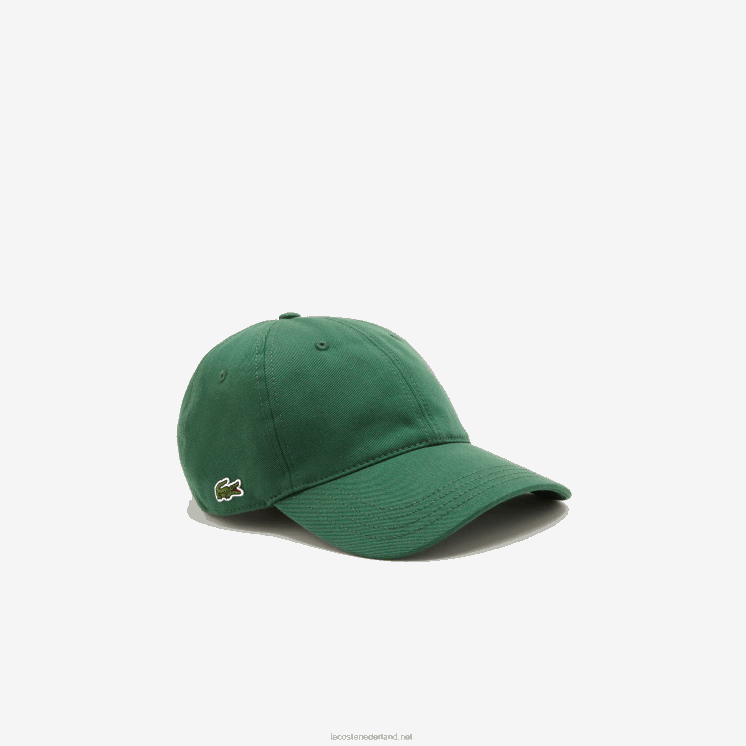 Lacoste kepermuts van biologisch katoen 0828H2286 groen 132 Heren