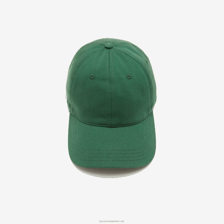 Lacoste kepermuts van biologisch katoen 0828H2286 groen 132 Heren