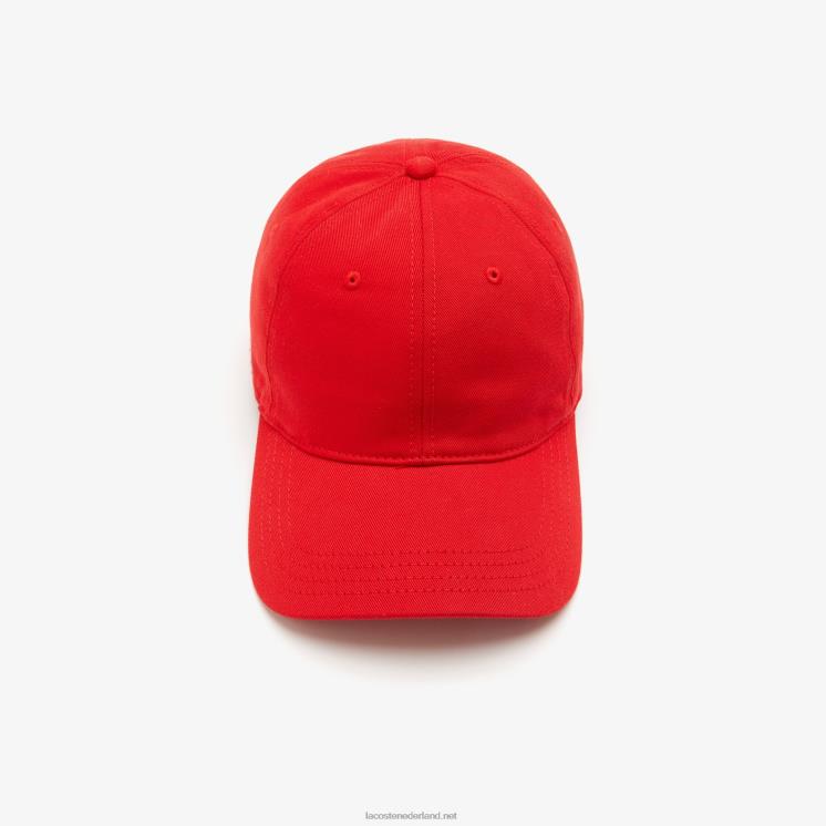 Lacoste kepermuts van biologisch katoen 0828H2325 rood 240 Heren