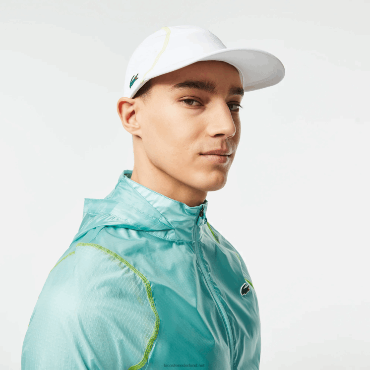Lacoste pet met gaaspaneel voor tennis 0828H2142 wit geel dvj Heren