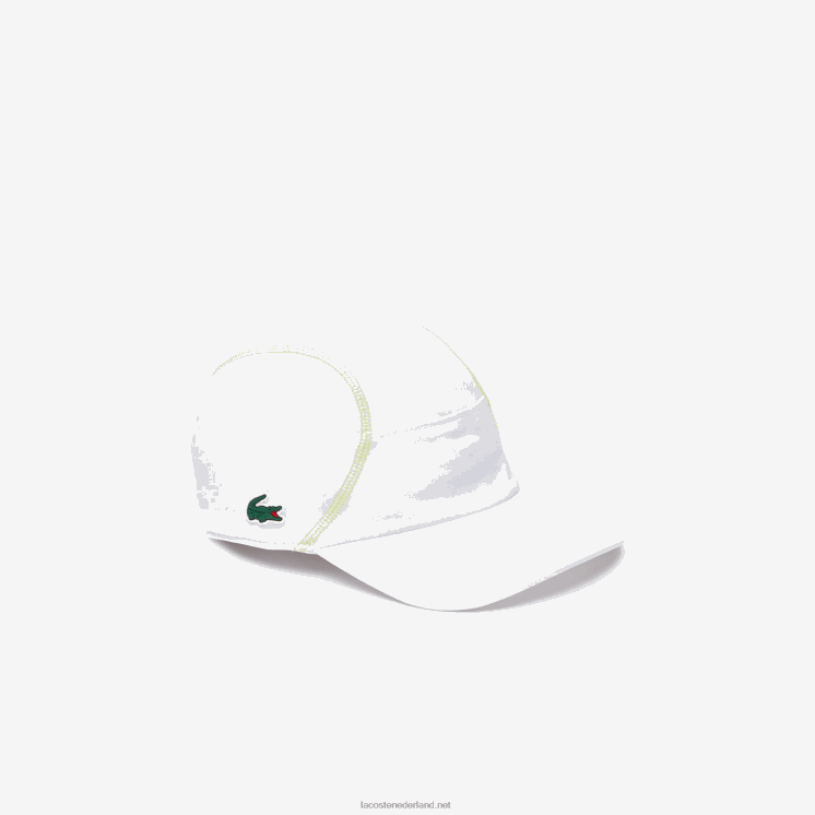 Lacoste pet met gaaspaneel voor tennis 0828H2142 wit geel dvj Heren