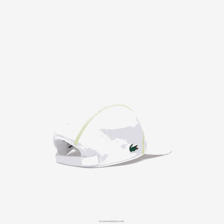 Lacoste pet met gaaspaneel voor tennis 0828H2142 wit geel dvj Heren