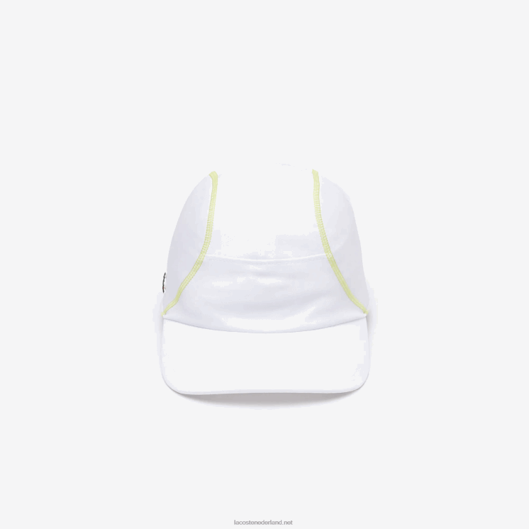 Lacoste pet met gaaspaneel voor tennis 0828H2142 wit geel dvj Heren
