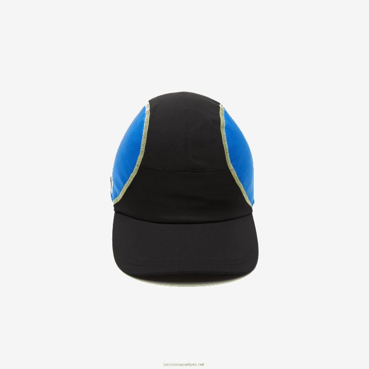 Lacoste pet met gaaspaneel voor tennis 0828H2143 zwart blauw geel xis Heren