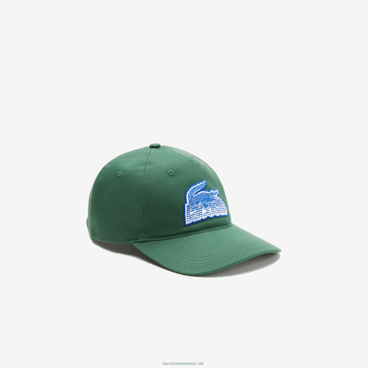 Lacoste pet met krokodilpatch-merk 0828H2147 groen 132 Heren