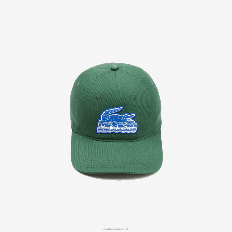 Lacoste pet met krokodilpatch-merk 0828H2147 groen 132 Heren