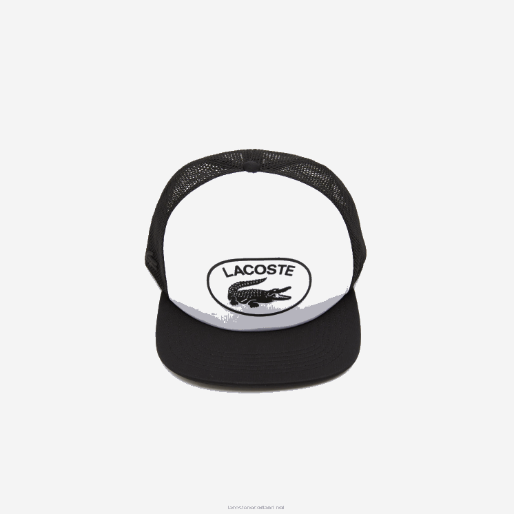Lacoste pet van gaas en neopreen 0828H2162 zwart wit 258 Heren