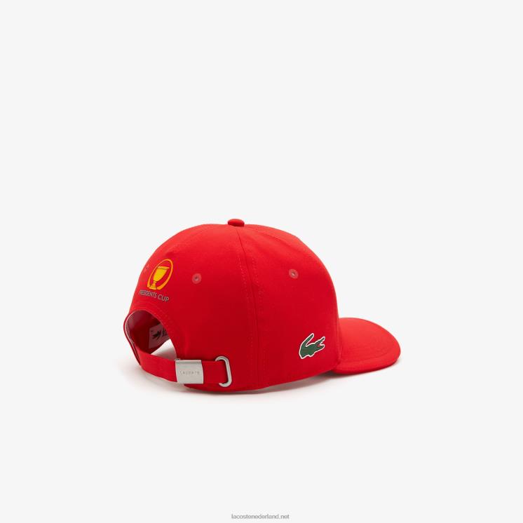 Lacoste presidents cup sport amerikaanse vlag verstelbare pet 0828H2330 rood 240 Heren