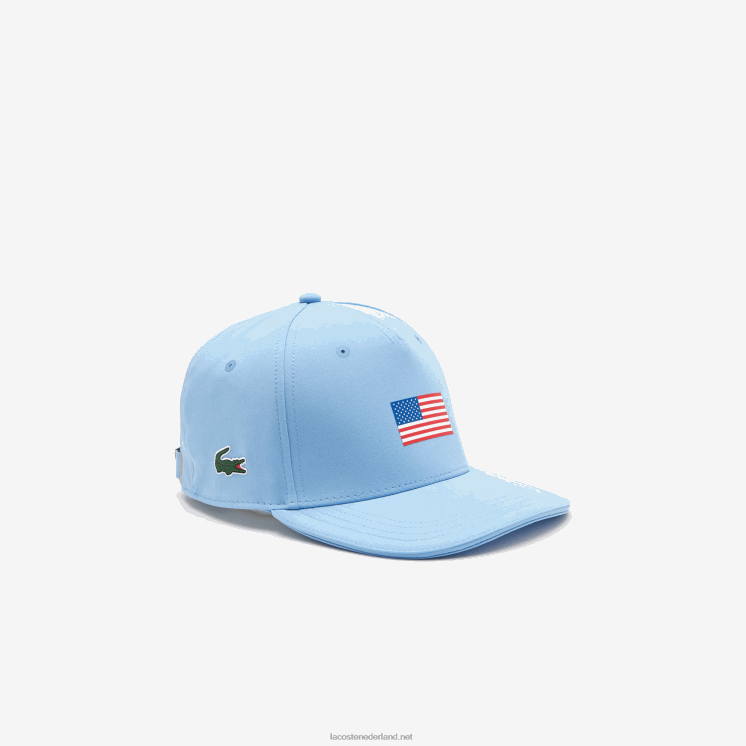 Lacoste presidents cup sport amerikaanse vlag verstelbare pet 0828H2332 blauw 5r4 Heren