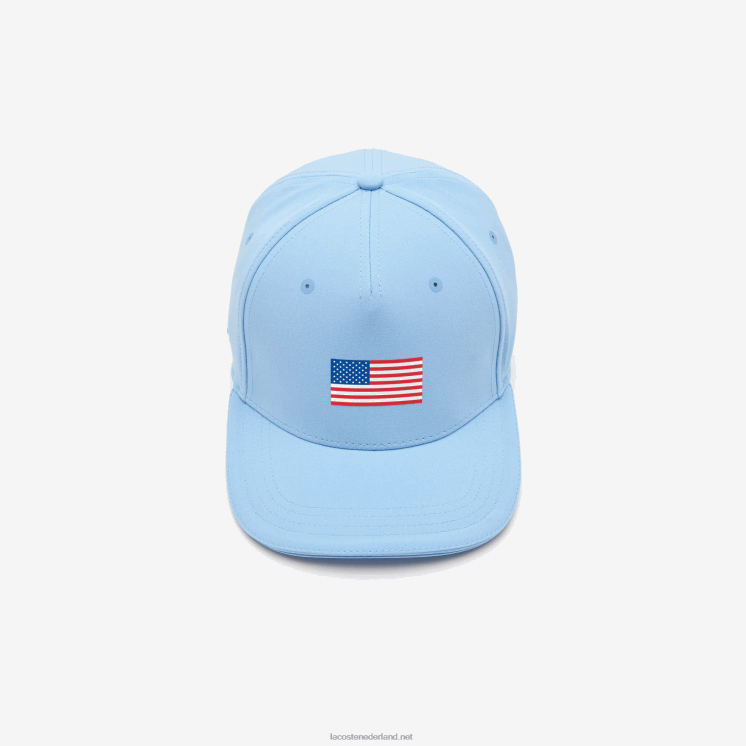 Lacoste presidents cup sport amerikaanse vlag verstelbare pet 0828H2332 blauw 5r4 Heren