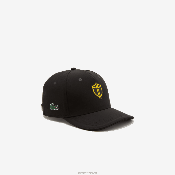Lacoste presidents cup sportieve pet van tafzijde 0828H2334 zwart 031 Heren