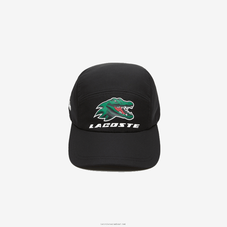 Lacoste sport exclusieve krokodil tennispet 0828H2236 zwart 031 Heren