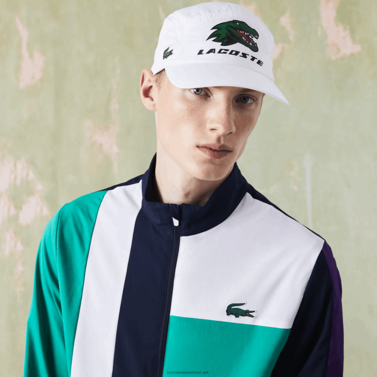 Lacoste sport exclusieve krokodil tennispet 0828H2237 wit 001 Heren