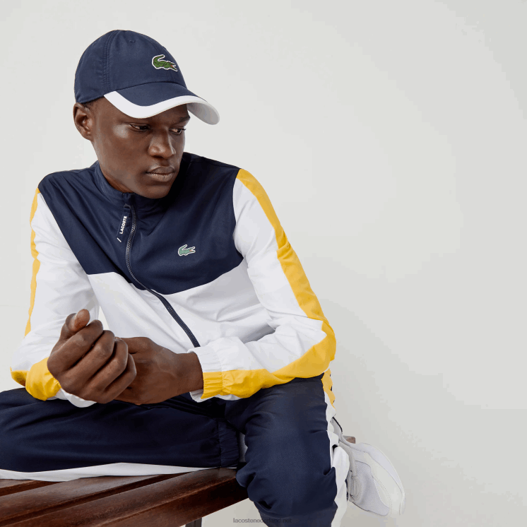 Lacoste sport lichtgewicht pet met contrasterende rand 0828H1932 marineblauw wit 525 Heren