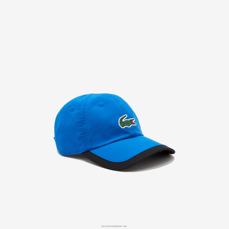 Lacoste sport lichtgewicht pet met contrasterende rand 0828H1933 blauw zwart 6j4 Heren